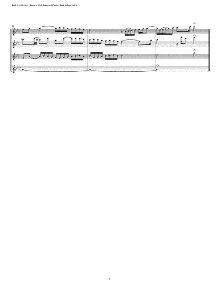 Fugue 01 from Well-Tempered Clavier, Book 1 (Flute Quartet) image number null