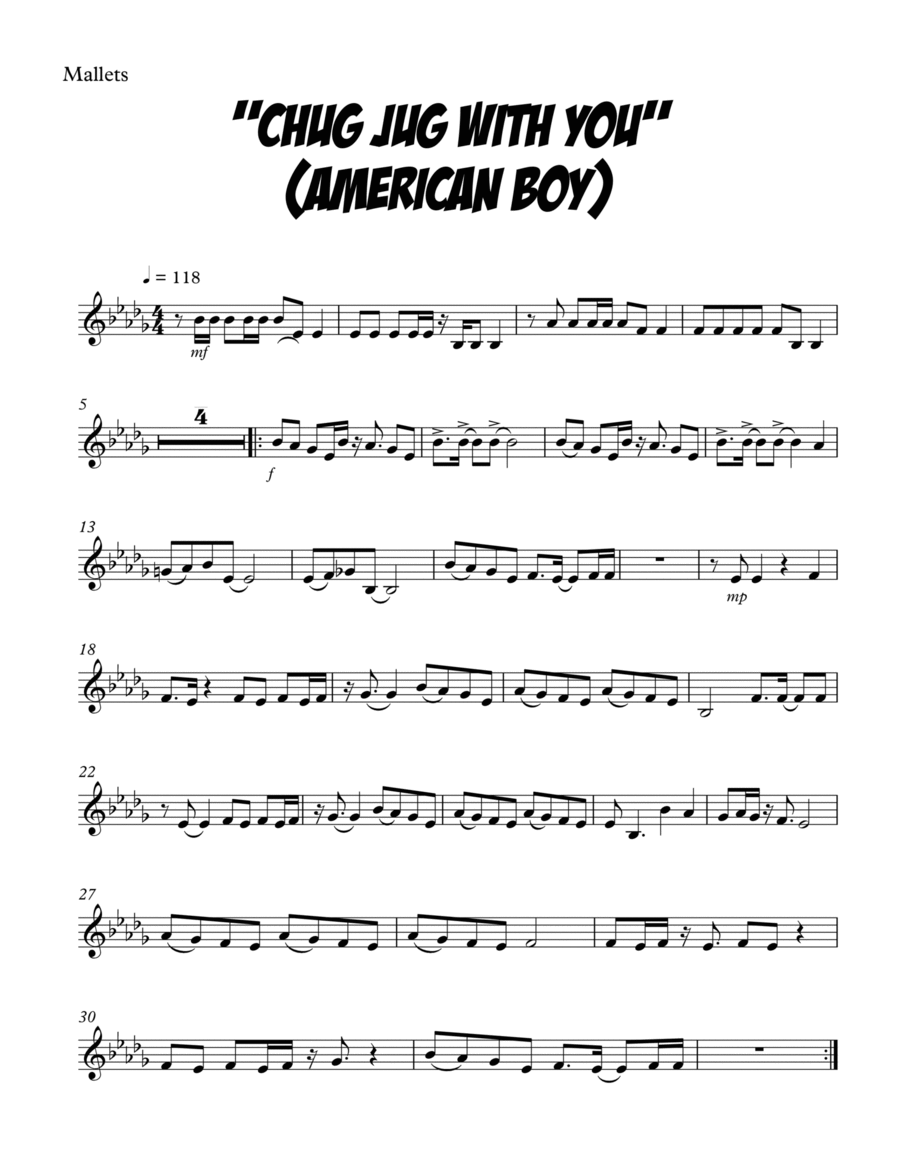 American Boy American Boy Percussion Ensemble scores gallery preview page 1
