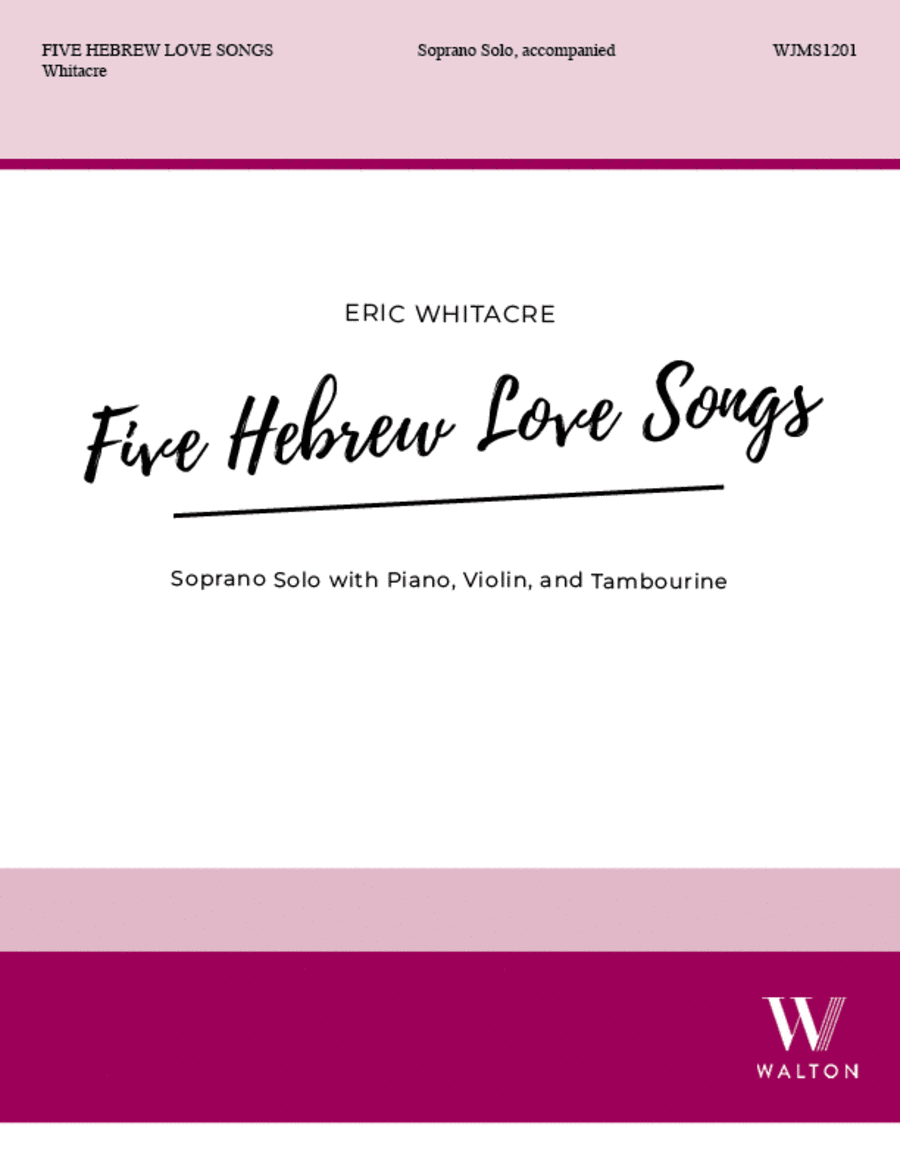 Five Hebrew Love Songs - Solo Soprano Version Choir scores gallery preview page 1