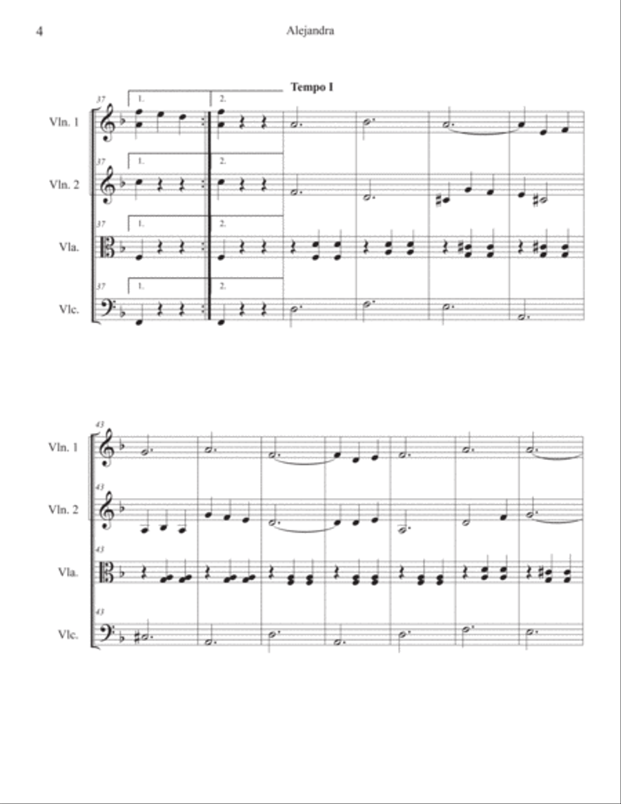 Alejandra Waltz String Orchestra scores gallery preview page 4