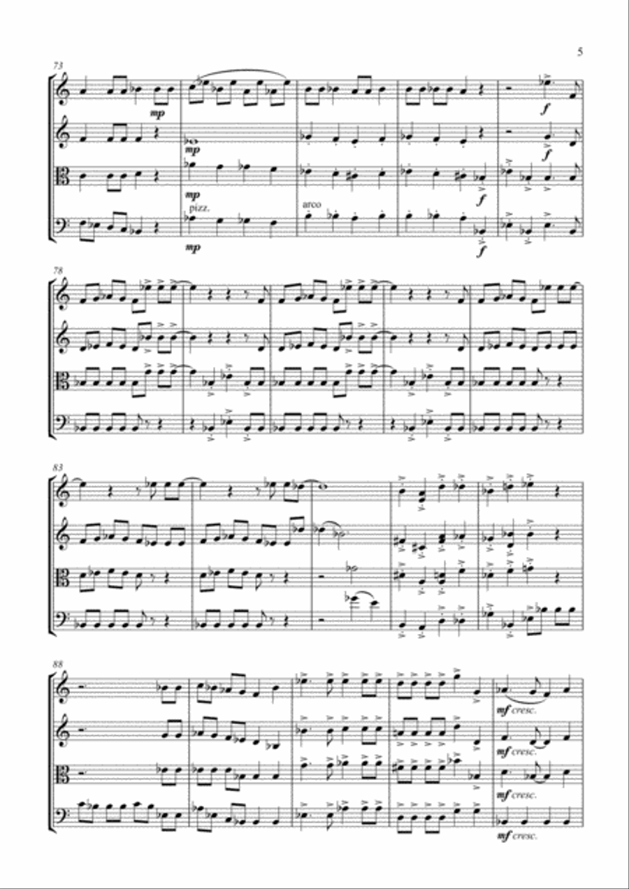 Bohemian Rhapsody String Quartet scores gallery preview page 5