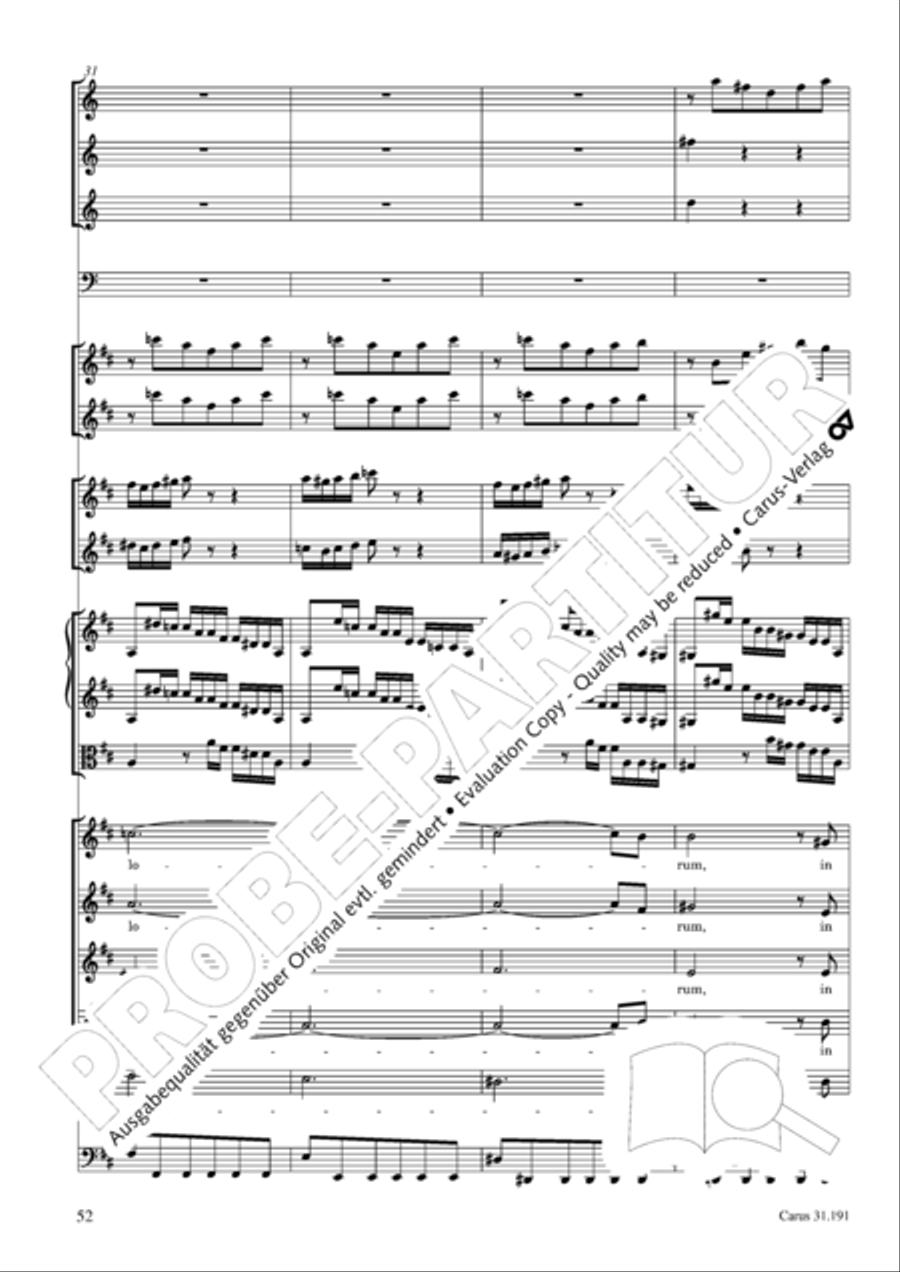 Gloria in excelsis Deo SSATB scores gallery preview page 52