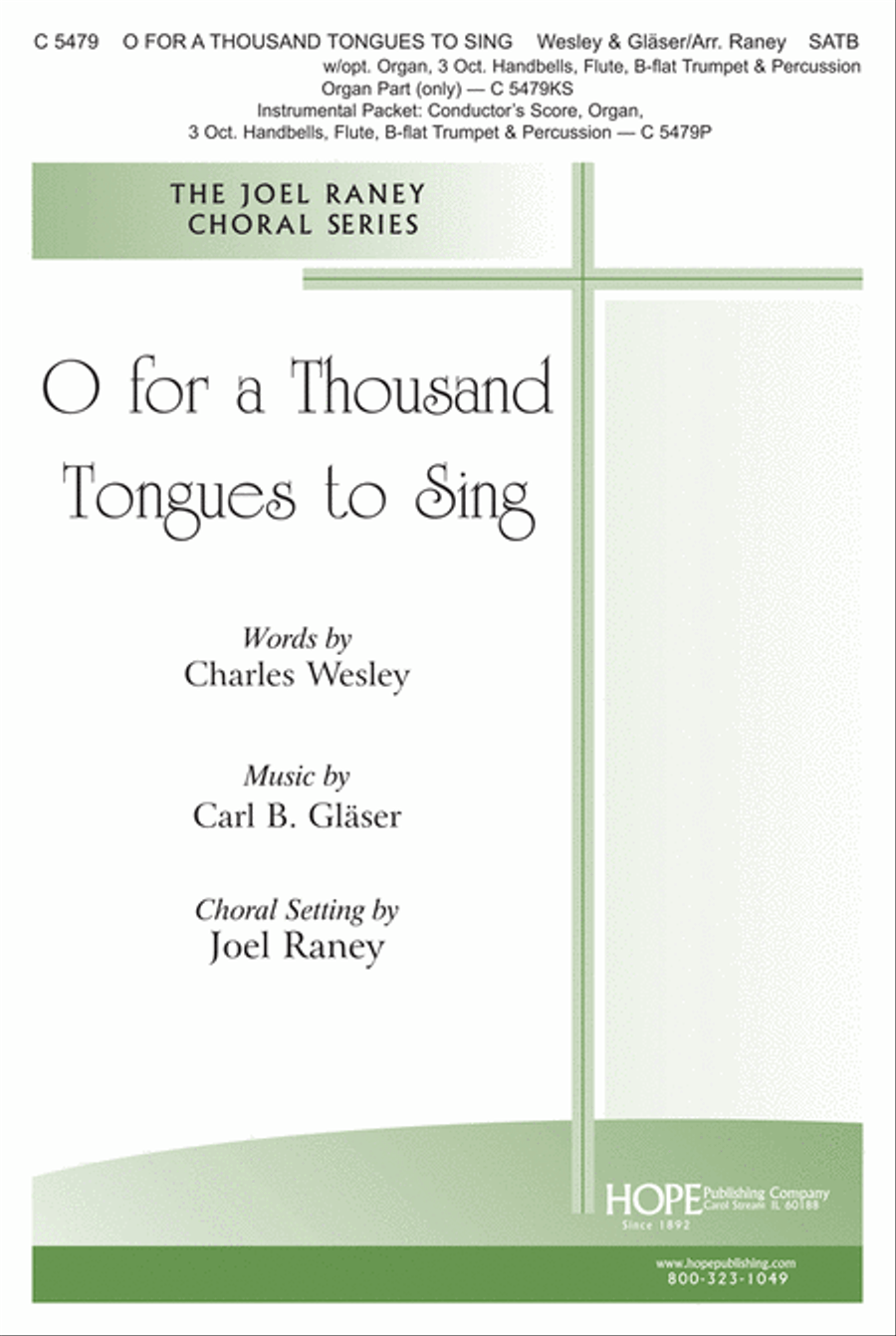 O for a Thousand Tongues to Sing 4-Part scores gallery preview page 1