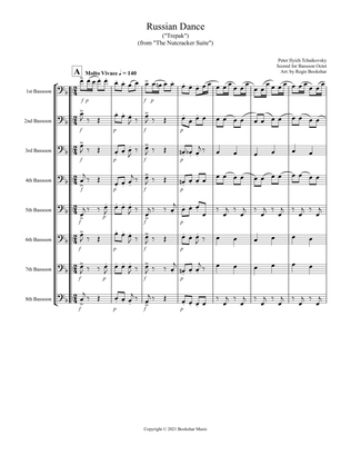 Book cover for Russian Dance ("Trepak") (from "The Nutcracker Suite") (F) (Bassoon Octet)