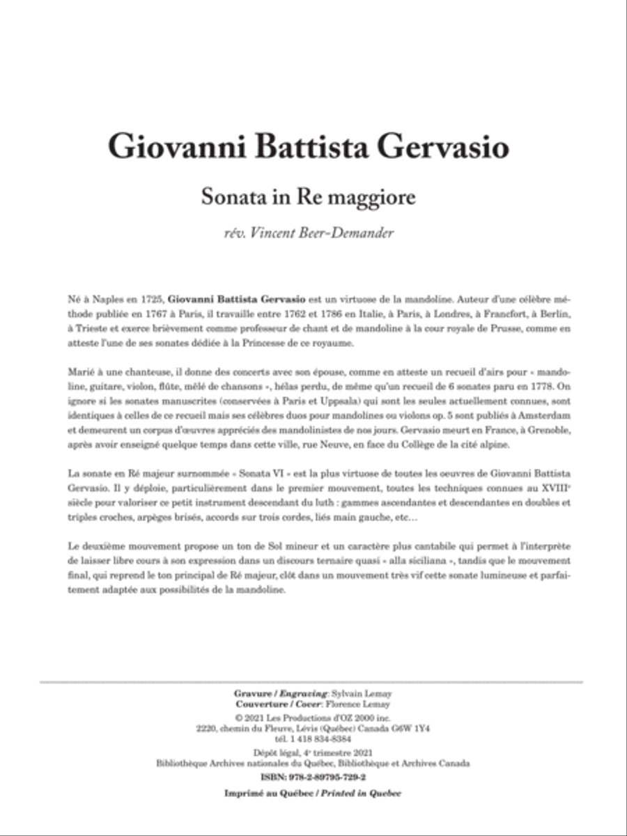 Sonata in Re maggiore Double Bass scores gallery preview page 2