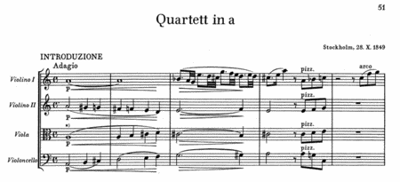 String Quartets by Franz Berwald Cello - Sheet Music