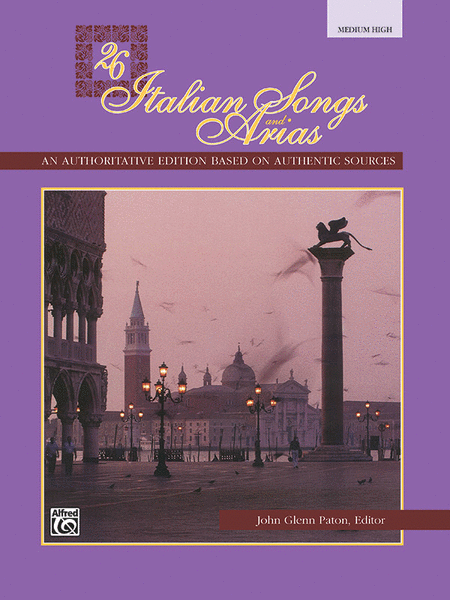 26 Italian Songs And Arias - Medium High Voice - Book Only