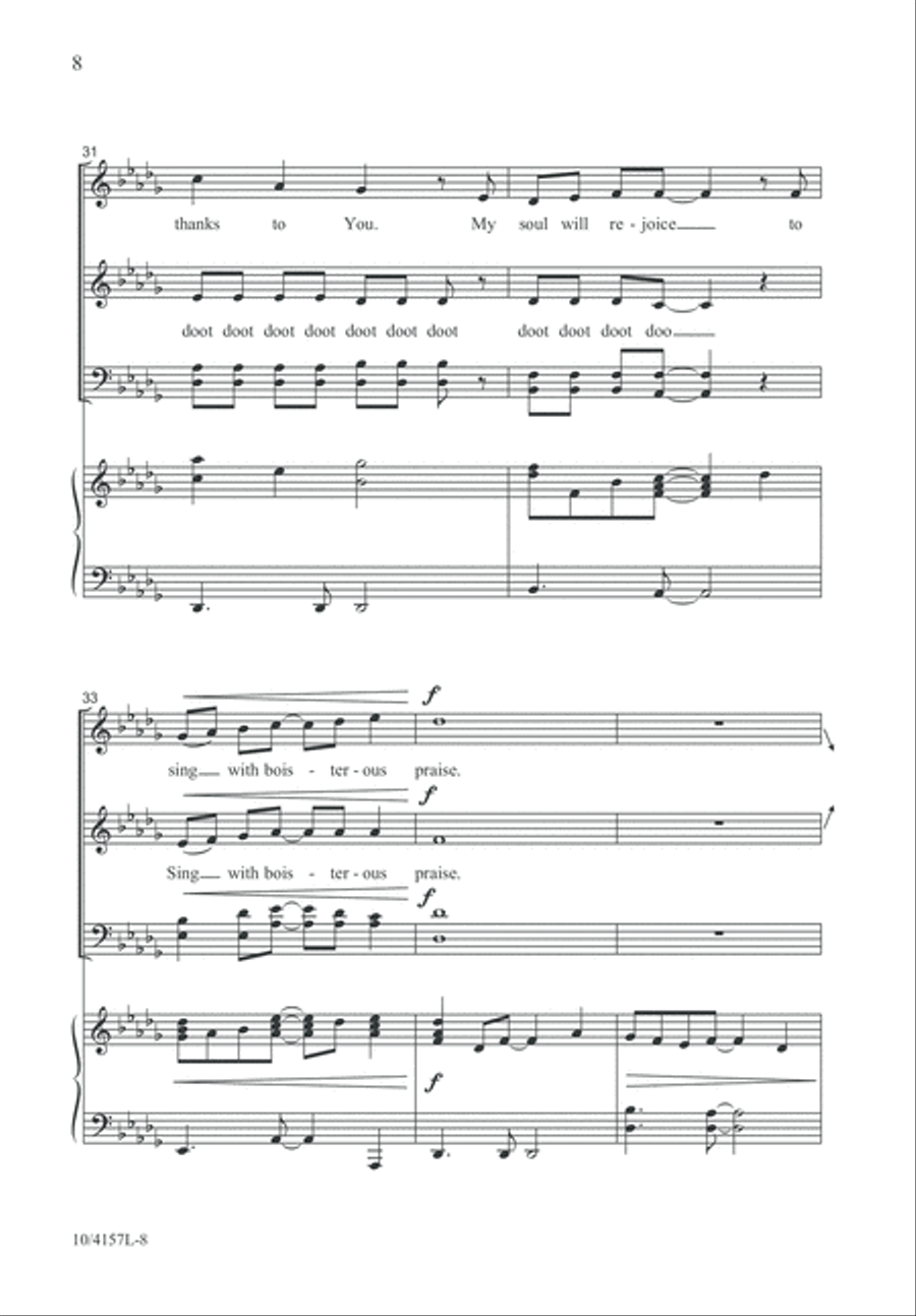I Bring a Heart of Thanks 4-Part scores gallery preview page 9