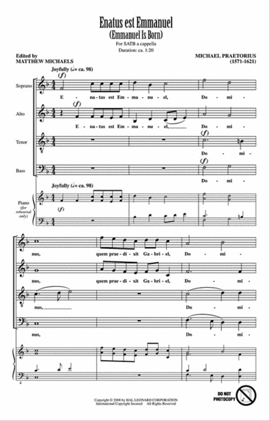 Enatus est Emmanuel 4-Part scores gallery preview page 2