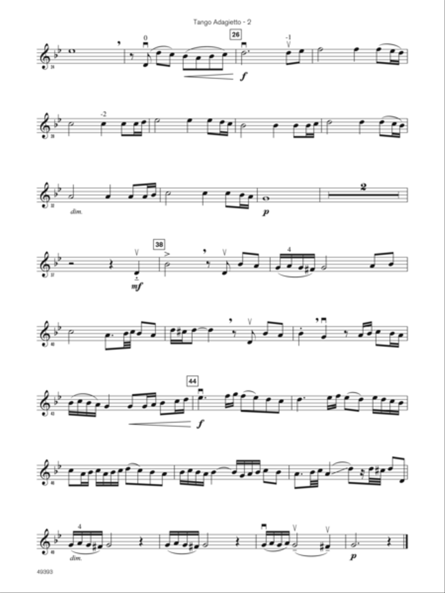 Tango Adagietto (Sound Innovations Soloist, Violin) Small Ensemble scores gallery preview page 2