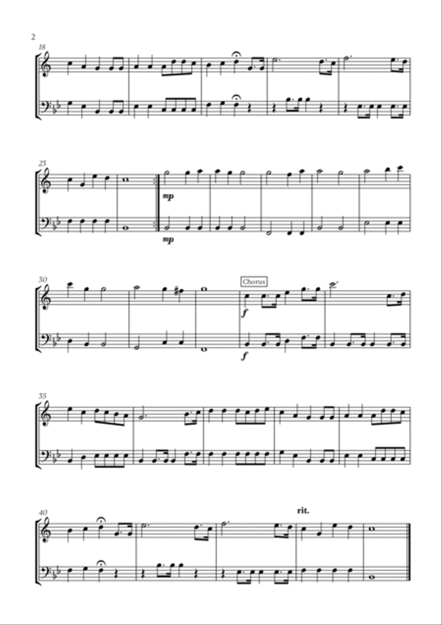 Robert Lowry - Christ Arose for Clarinet and Trombone B-Flat Clarinet scores gallery preview page 2