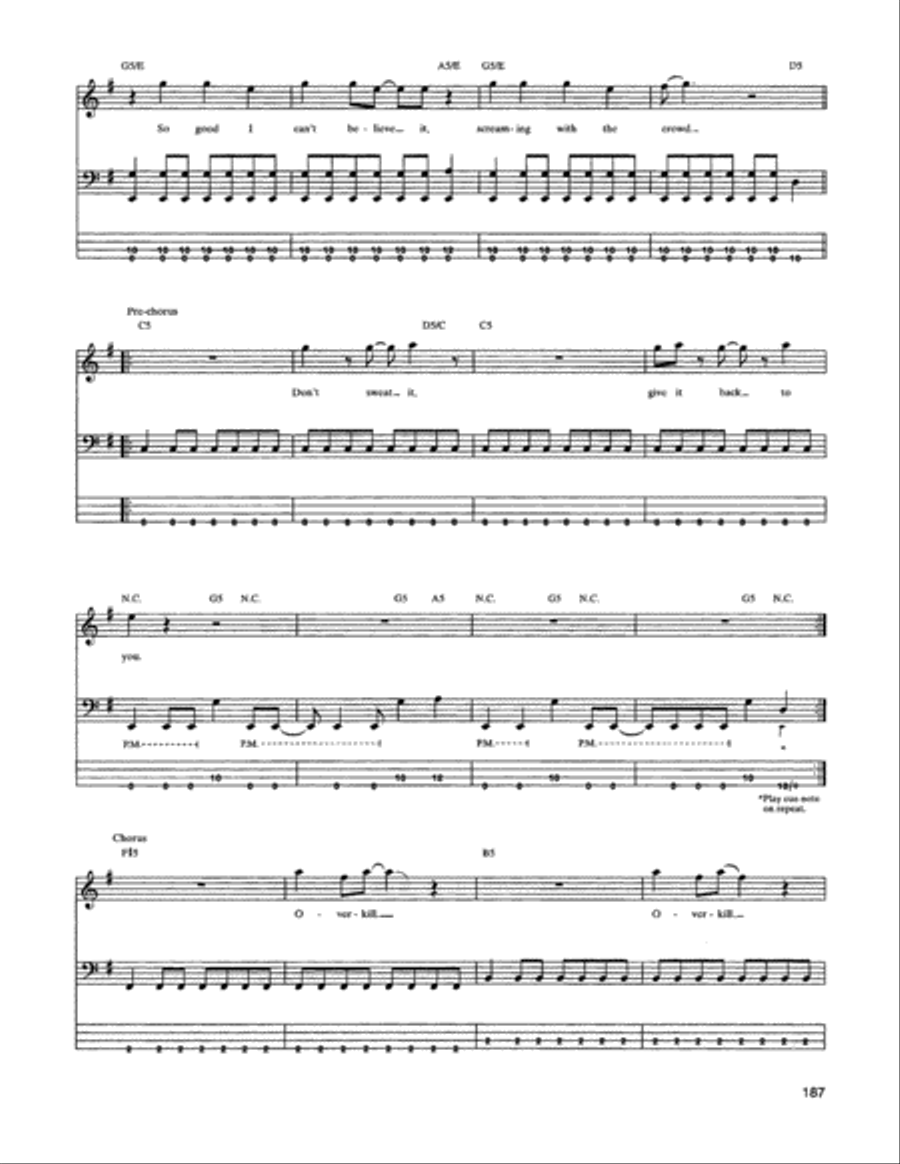Overkill Guitar Tablature scores gallery preview page 3