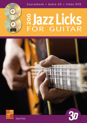 Book cover for 200 Jazz Licks For Guitar In 3D