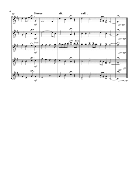 Simple Gifts ('Tis the Gift to Be Simple) (F) (Saxophone Quintet - 2 Alto, 2 Tenor, 1 Bari) (Tenor l