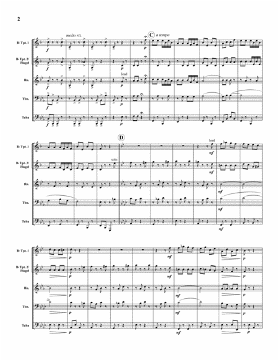 The Pizzicato Polka Brass Quintet scores gallery preview page 2