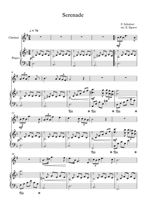 Serenade, Franz Schubert, For Clarinet & Piano