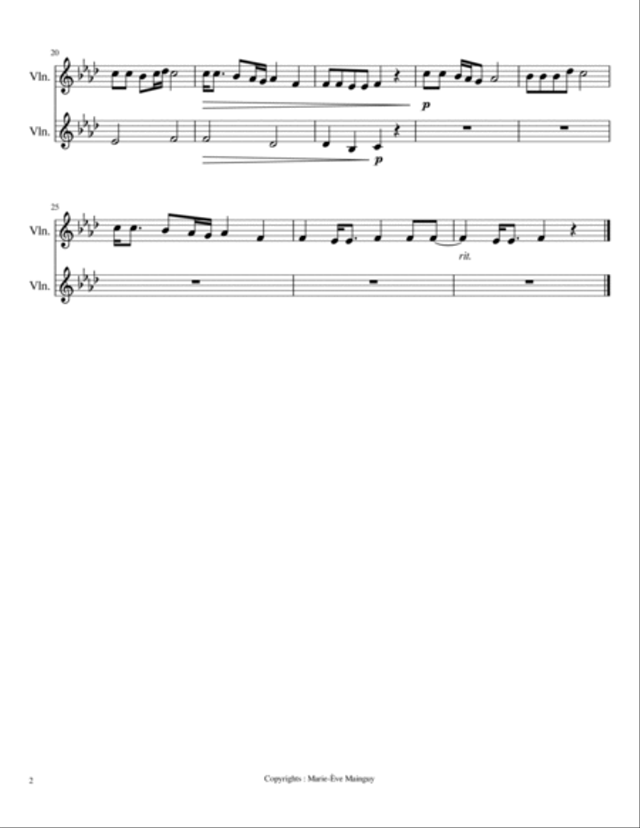 My Mother Told Me String Duet scores gallery preview page 2