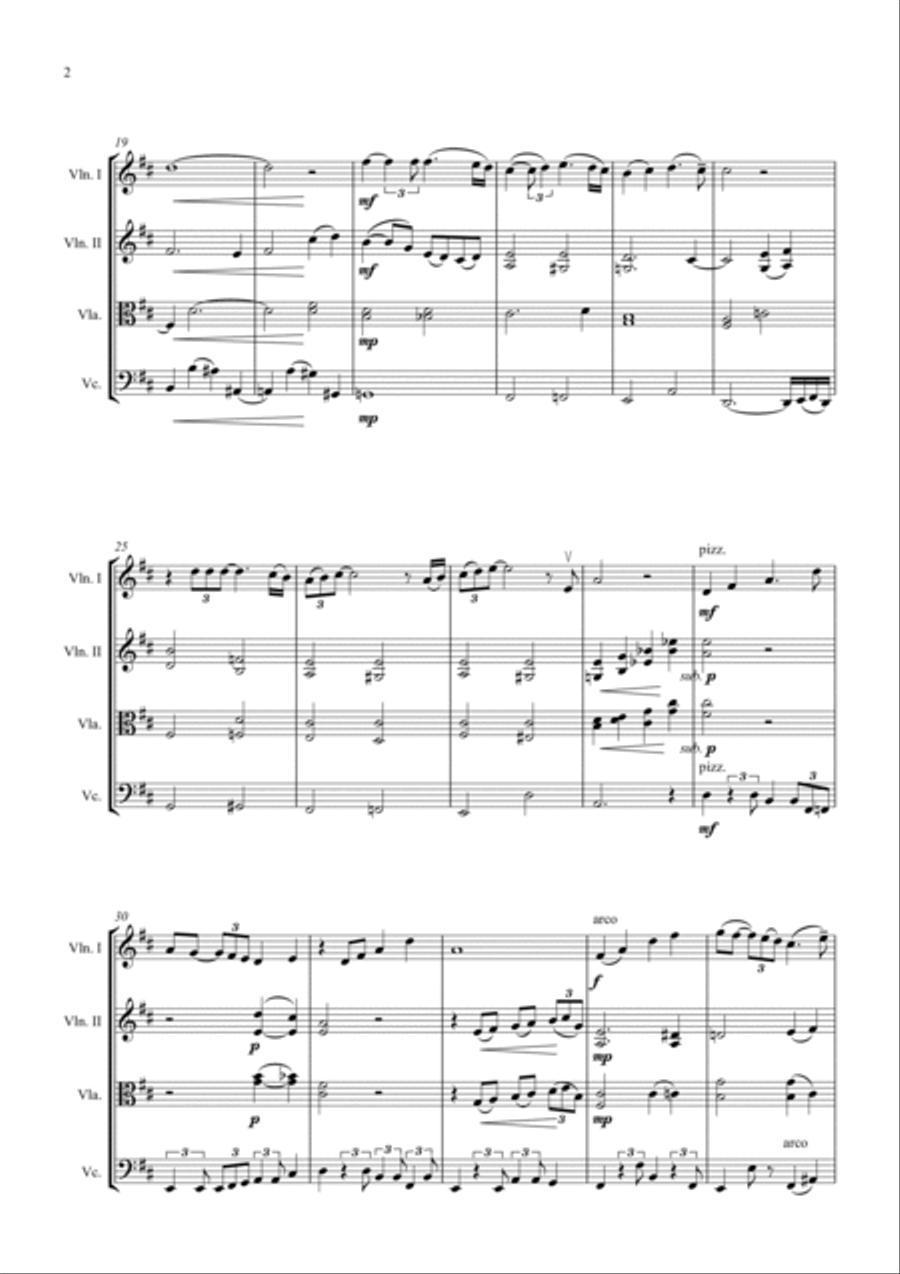 Have Yourself A Merry Little Christmas String Quartet scores gallery preview page 2