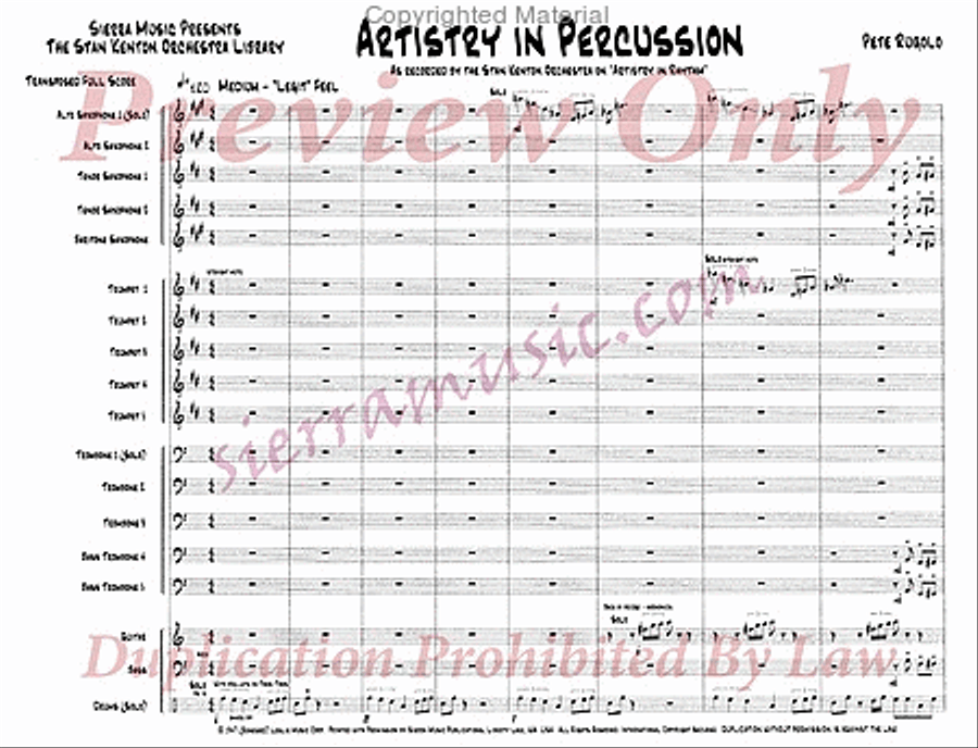 Artistry In Percussion Jazz Ensemble scores gallery preview page 2