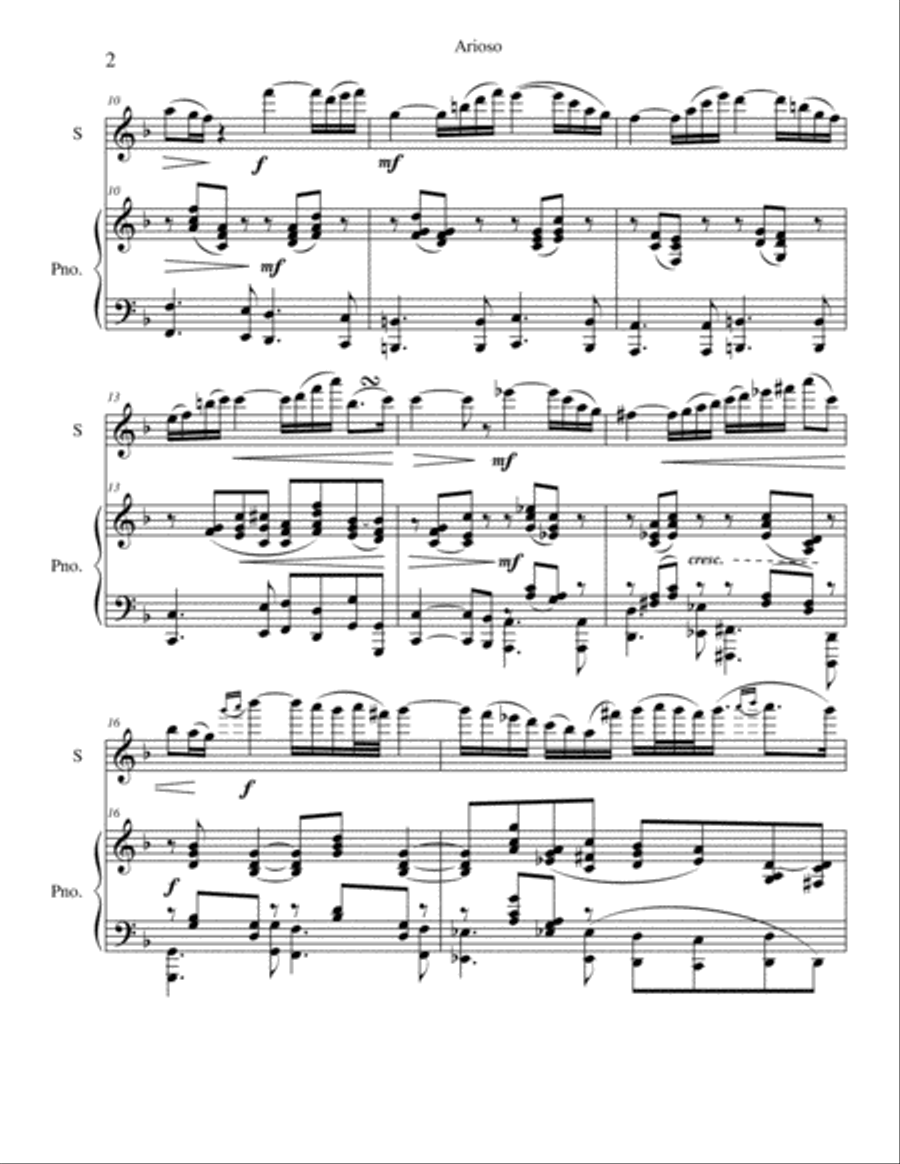 Arioso Flute Solo scores gallery preview page 2
