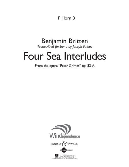 Four Sea Interludes (from the opera "Peter Grimes") - F Horn 3