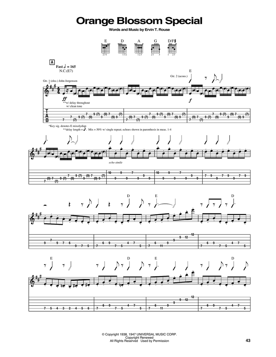 Orange Blossom Special Orange Blossom Special Acoustic Guitar scores gallery preview page 1
