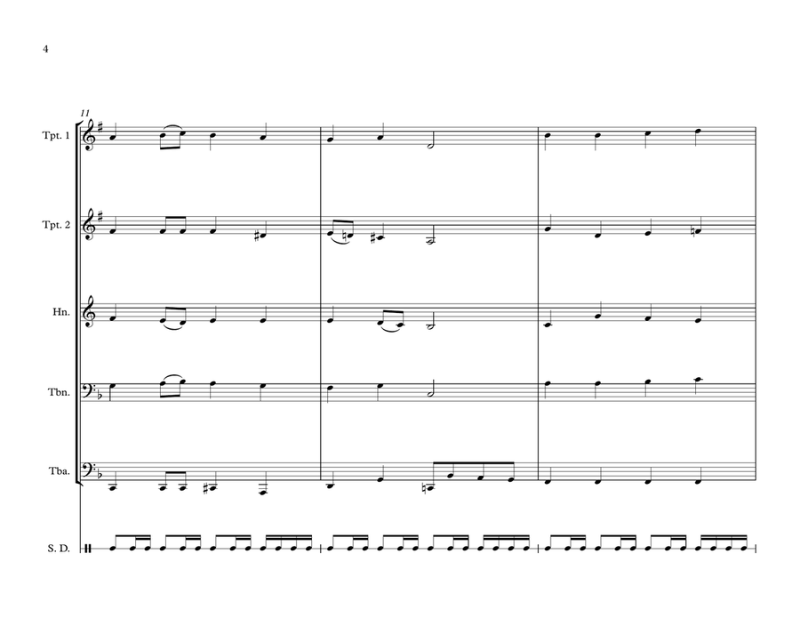 Rhodesian National Anthem for Brass Quintet Brass Quintet scores gallery preview page 4