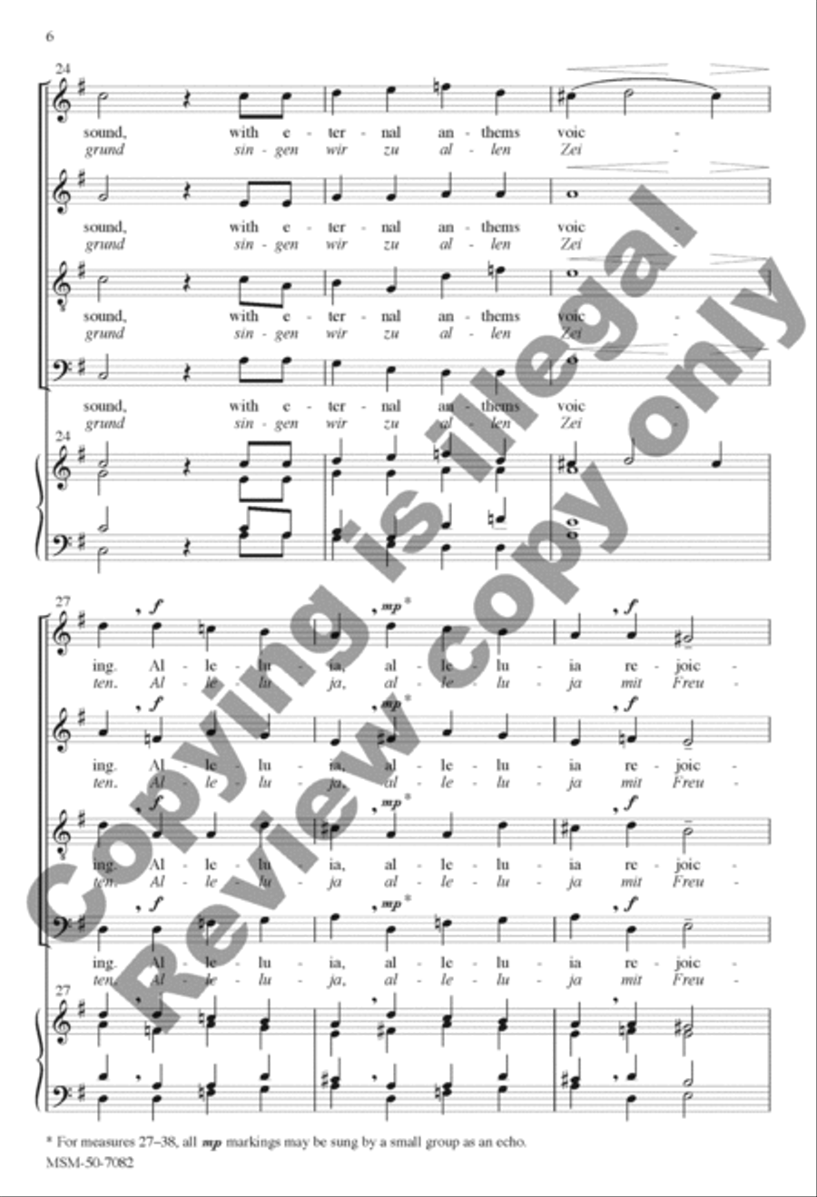 Praise God with Song: Lobt Gott mit Schall 4-Part scores gallery preview page 13