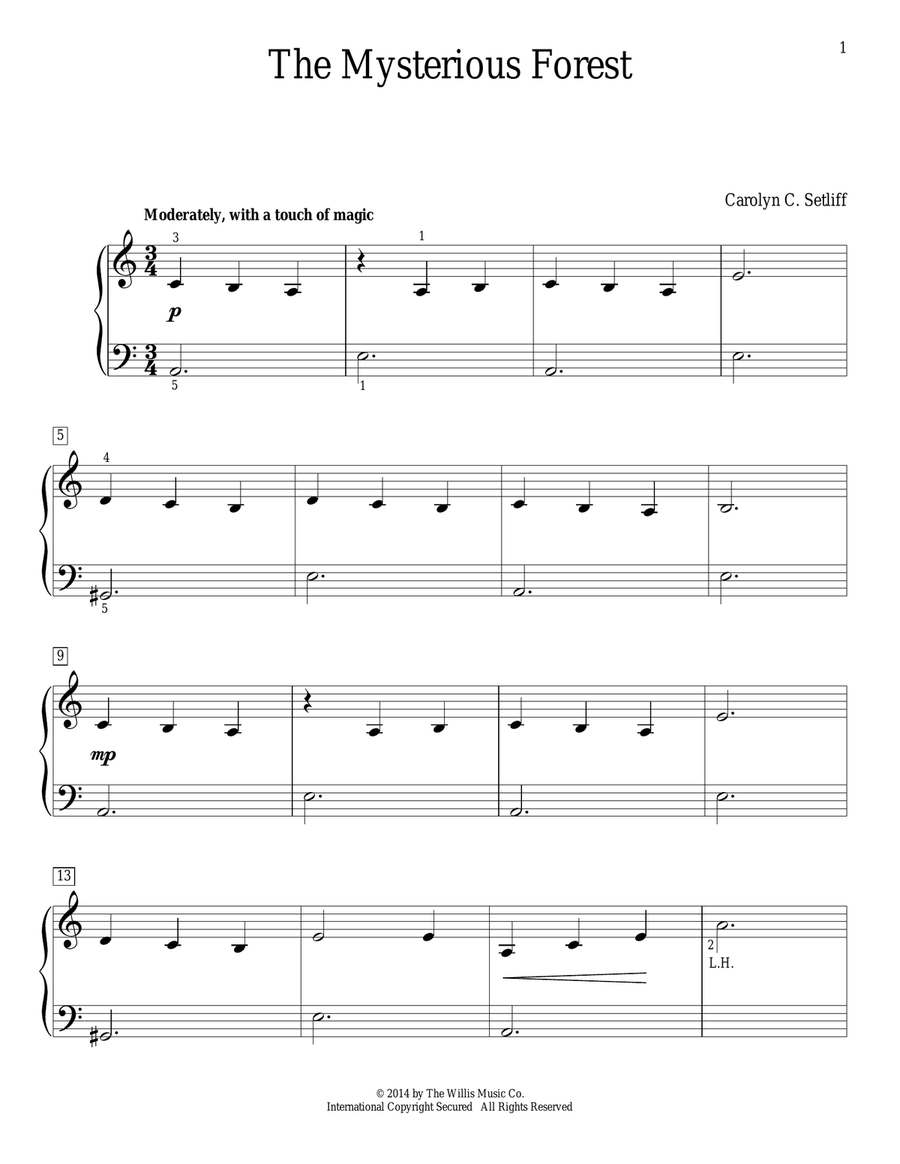The Mysterious Forest The Mysterious Forest Piano Method scores gallery preview page 1