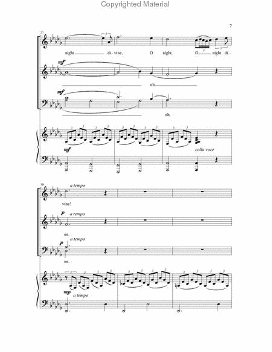 O Holy Night 4-Part scores gallery preview page 6