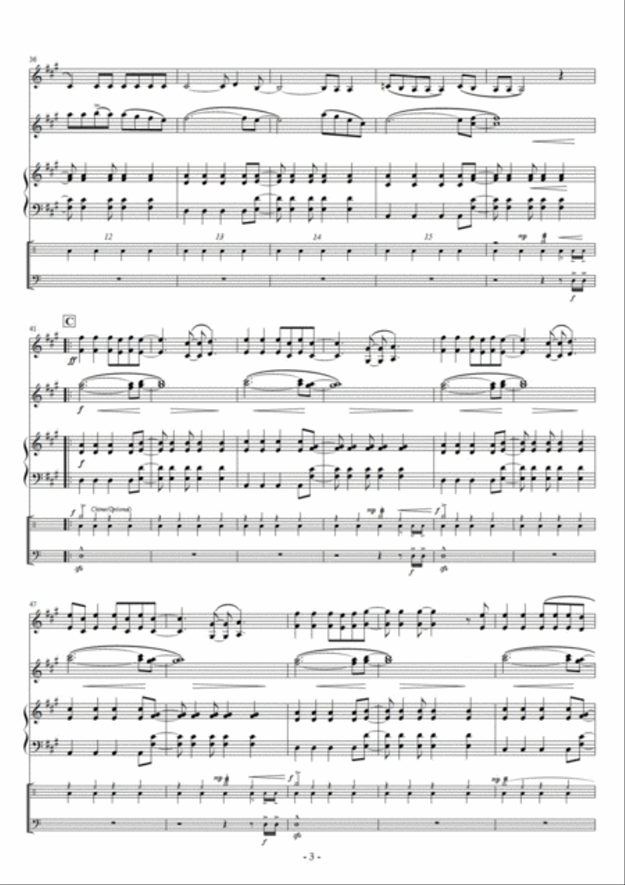 Viva La Vida Percussion Ensemble scores gallery preview page 4