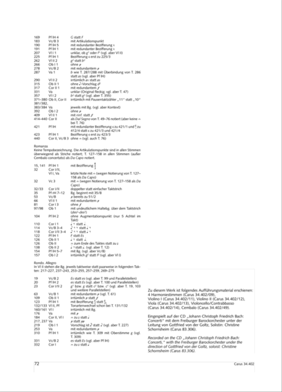 Concerto grosso for cembalo or piano Horn scores gallery preview page 73