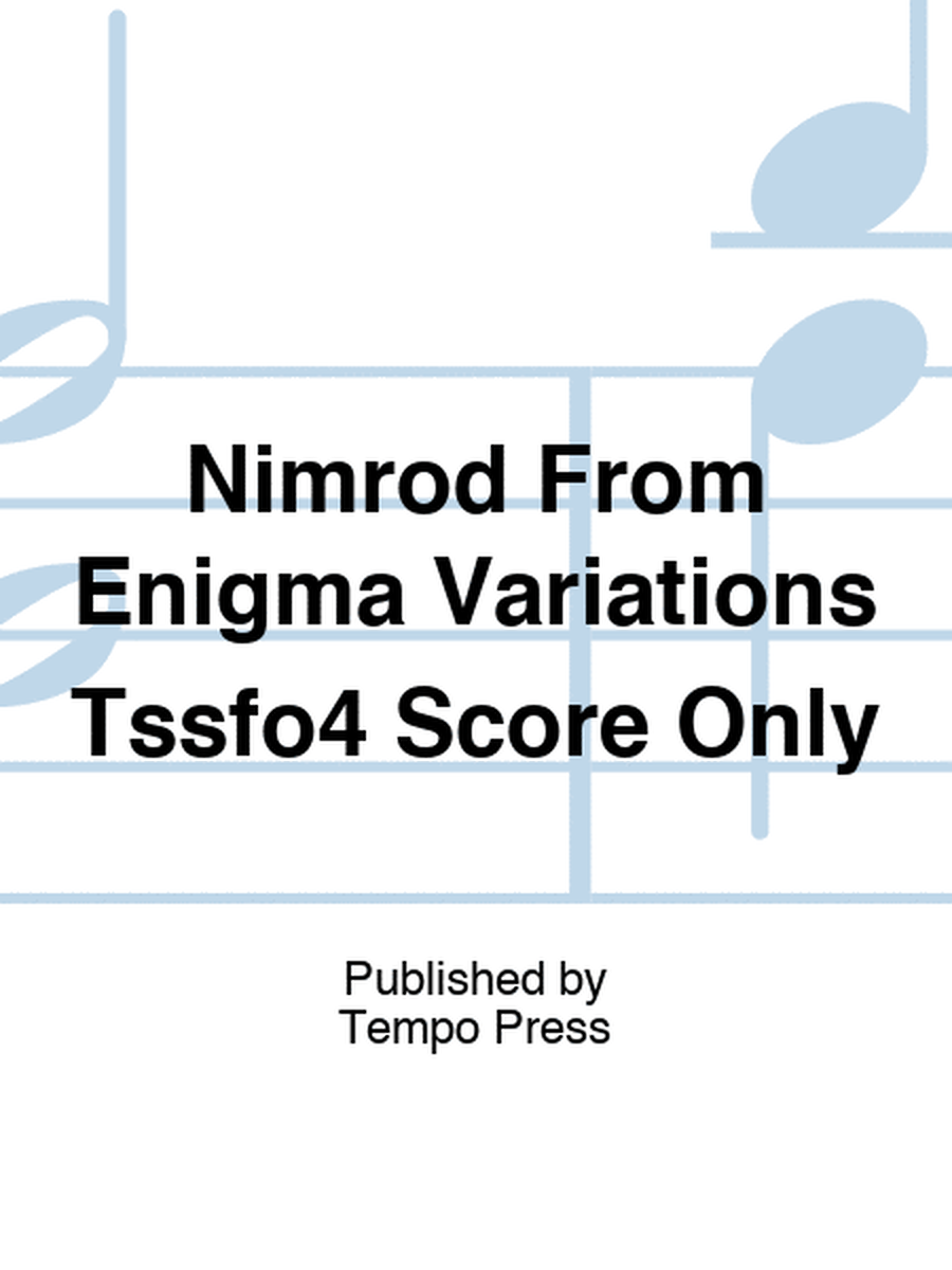 Nimrod From Enigma Variations Tssfo4 Score Only