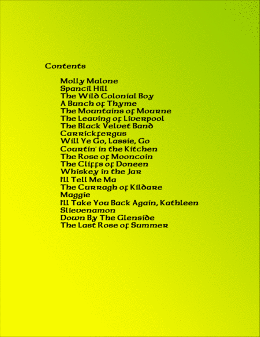 Irish Songs for Guitar Acoustic Guitar scores gallery preview page 2