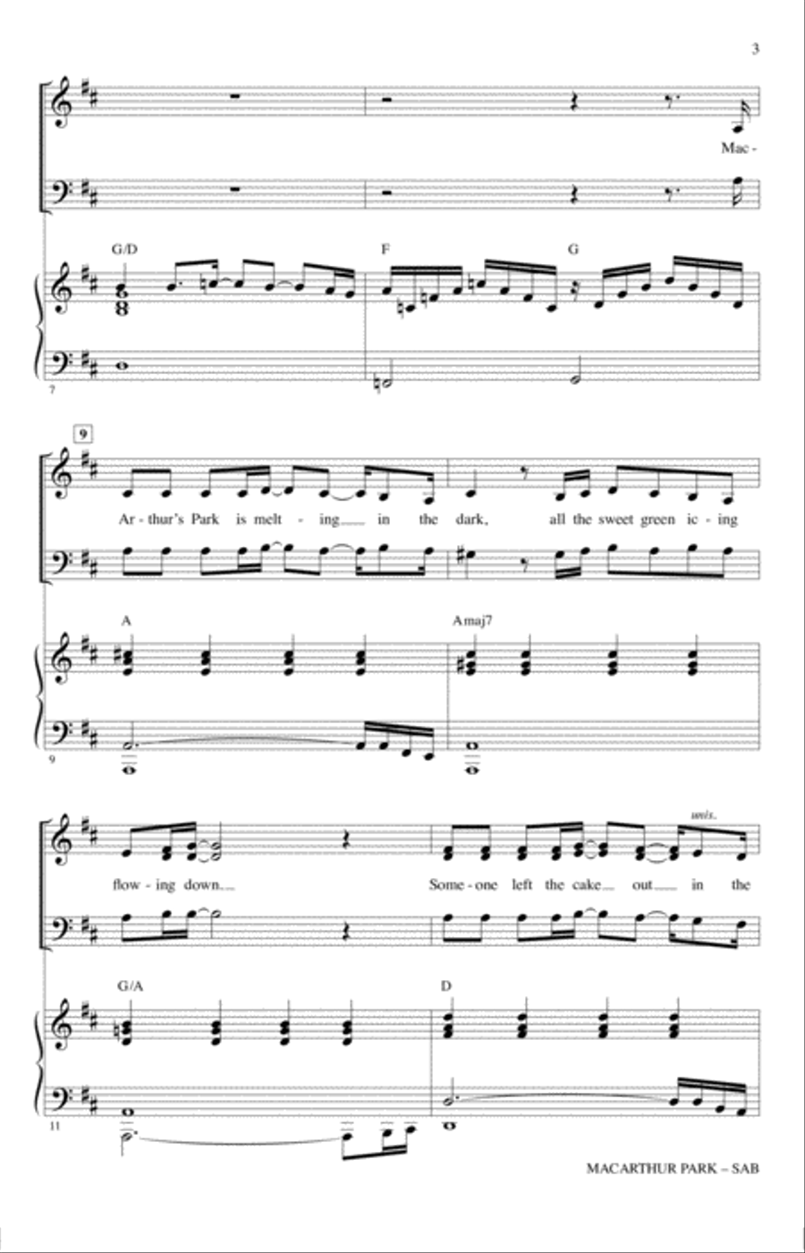 MacArthur Park (arr. Mark Brymer) 3-Part scores gallery preview page 2