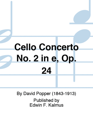 Book cover for Cello Concerto No. 2 in e, Op. 24