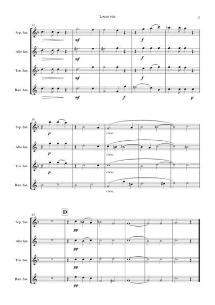 Locus iste (Bruckner) - Saxophone Quartet image number null