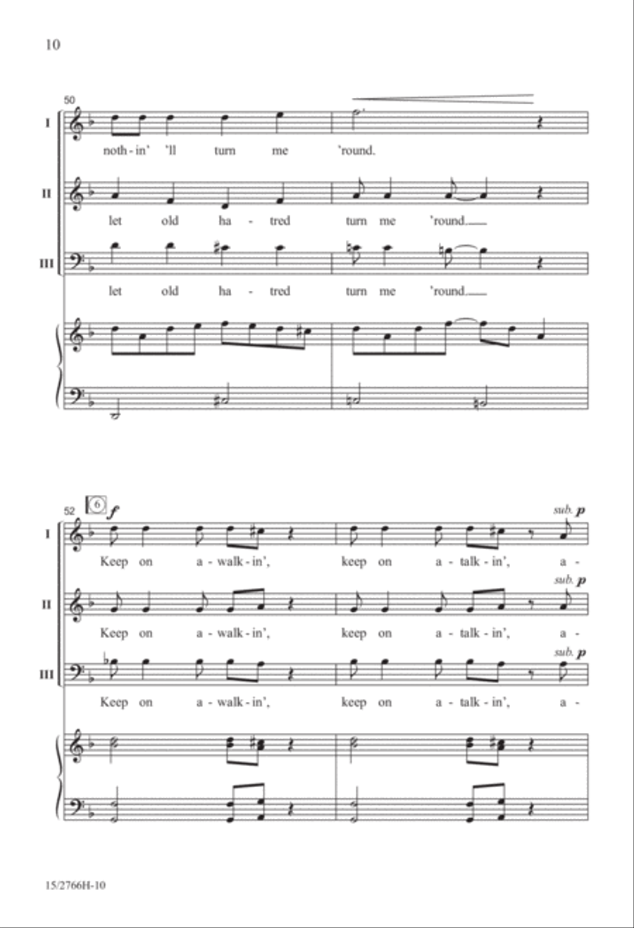Turn Me 'Round Mixed Choir scores gallery preview page 10