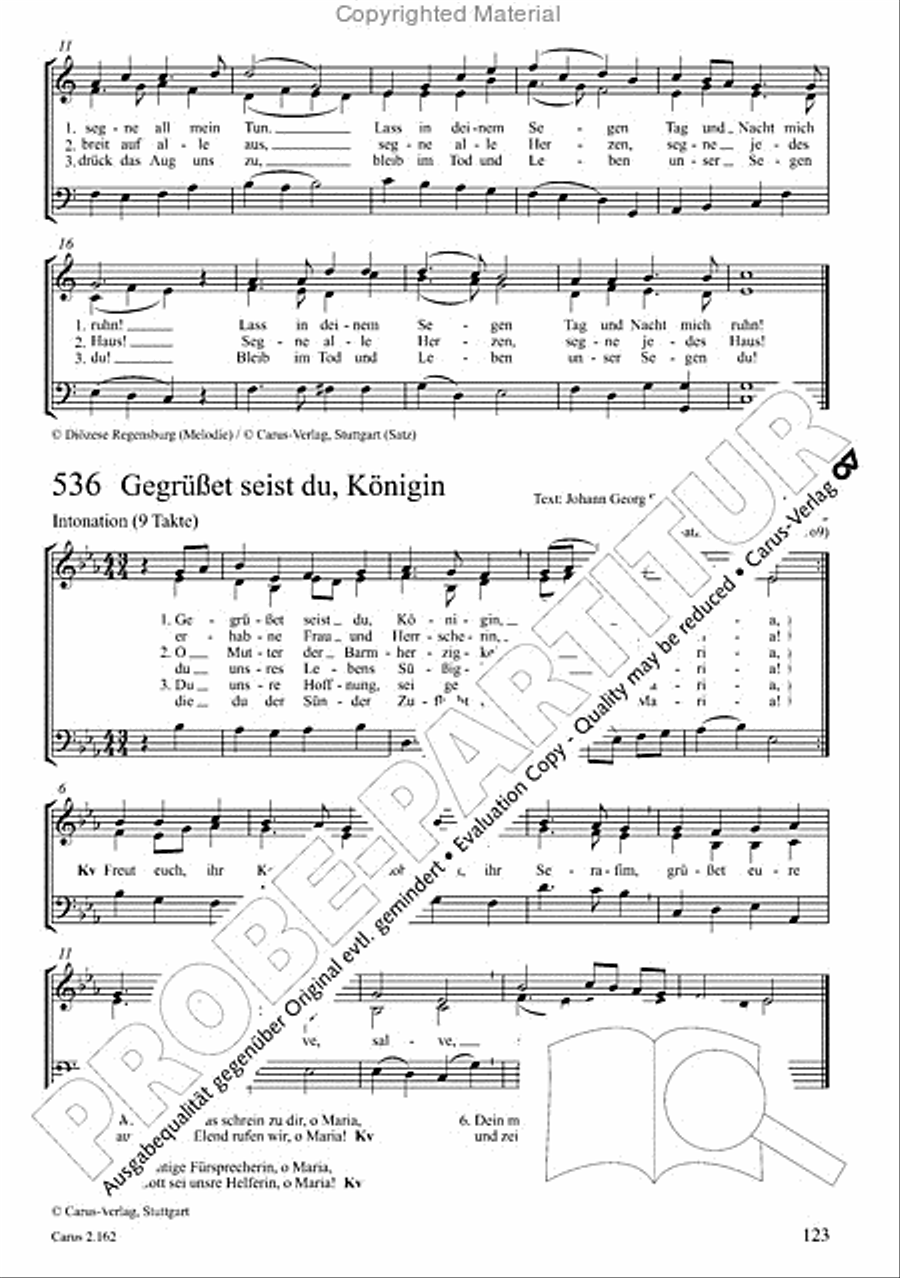 Chorbuch Gotteslob SAM 3-Part scores gallery preview page 124