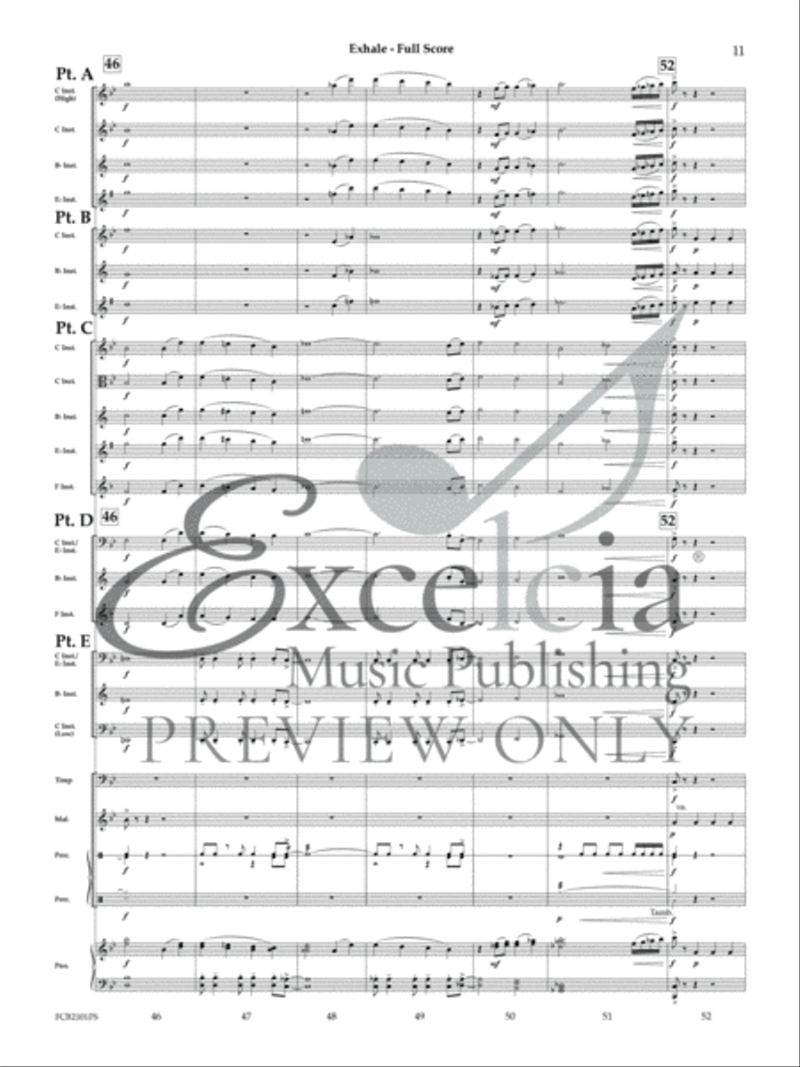 Exhale (Score) Exhale (Score) Concert Band scores gallery preview page 12