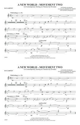 A New World---Movement Two: 1st B-flat Clarinet