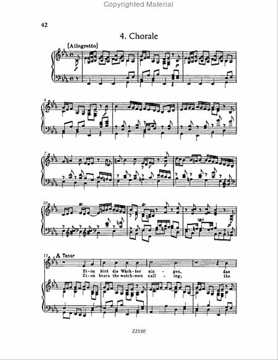 Wachet auf, ruft uns die Stimme, BWV 140 Choir scores gallery preview page 42