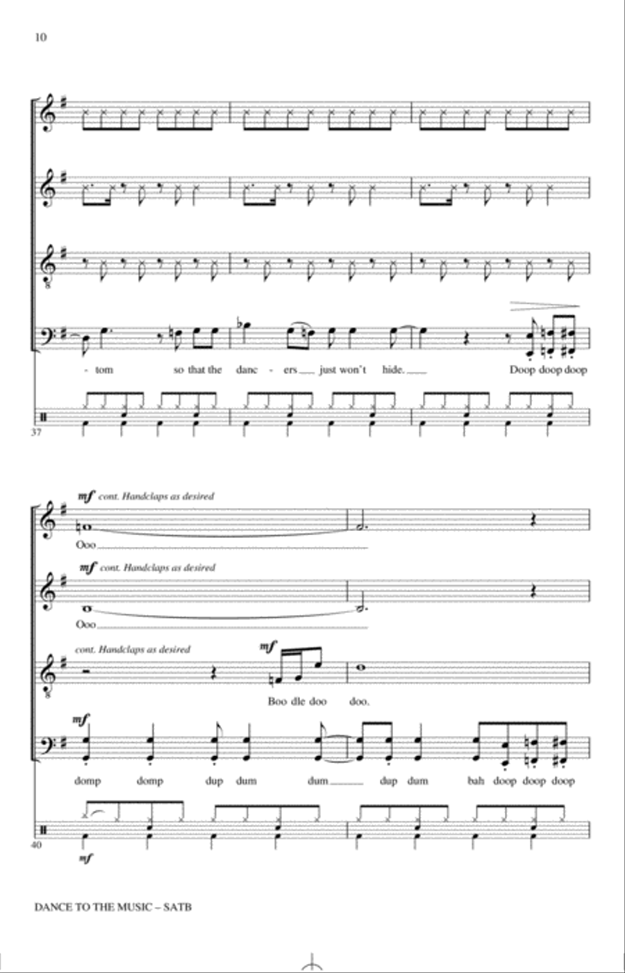 Dance To The Music (arr. Paul Langford) 4-Part scores gallery preview page 9