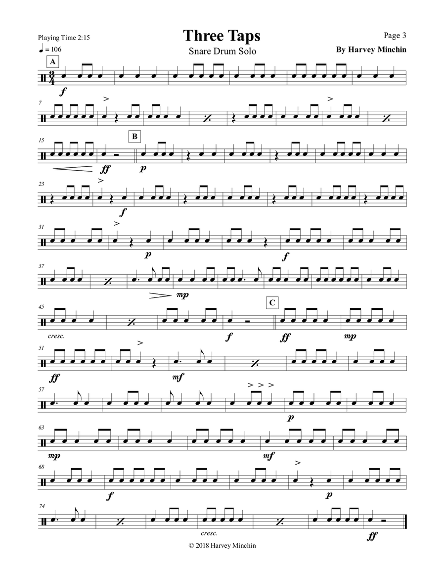 Snare Drum Solo Collection 1 Snare Drum scores gallery preview page 5