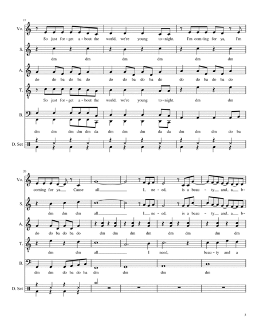 Beauty And A Beat A Cappella scores gallery preview page 3