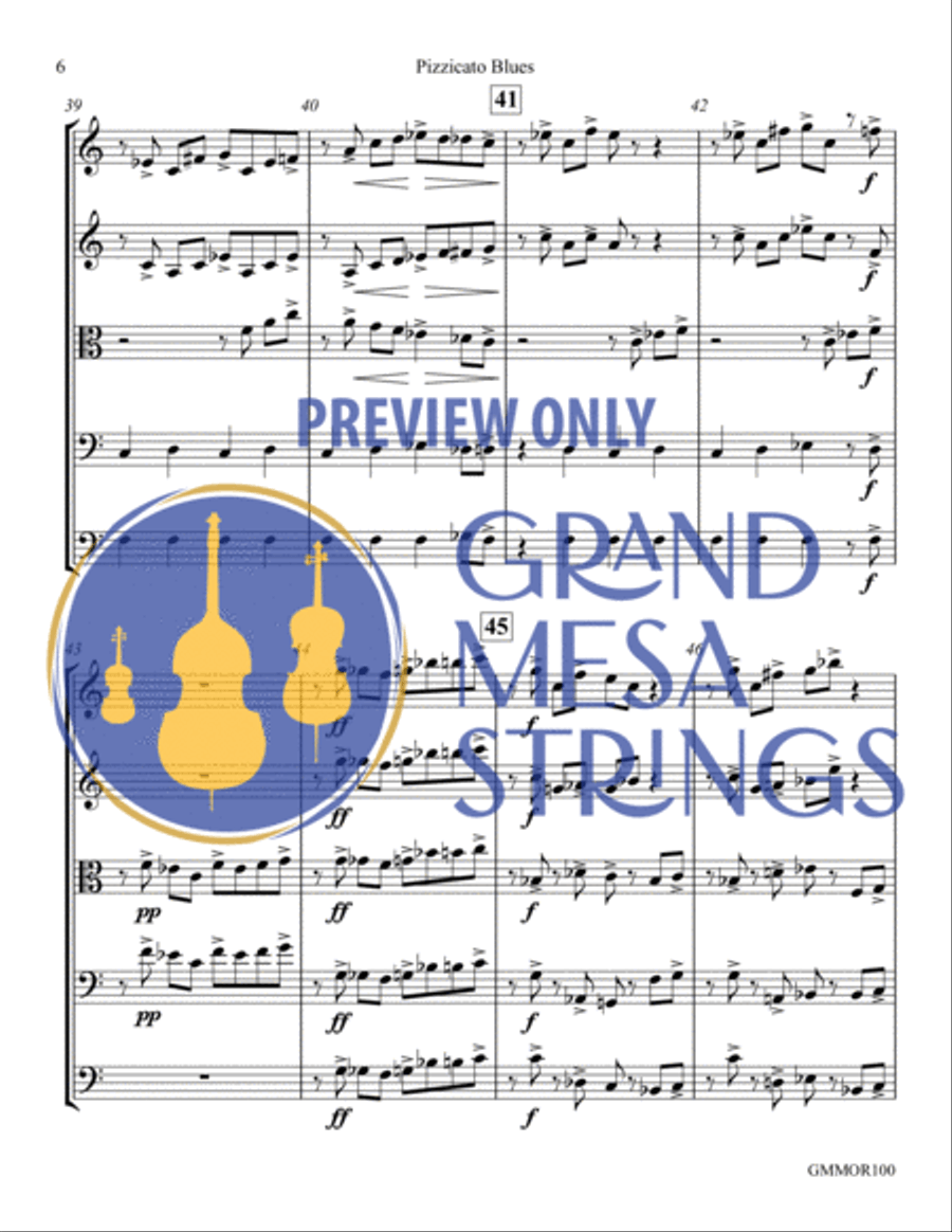 Pizzicato Blues Pizzicato Blues String Orchestra scores gallery preview page 7