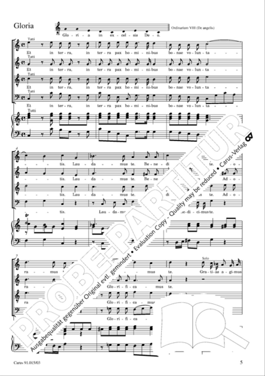 Mass in C (Missa in C) 4-Part scores gallery preview page 6