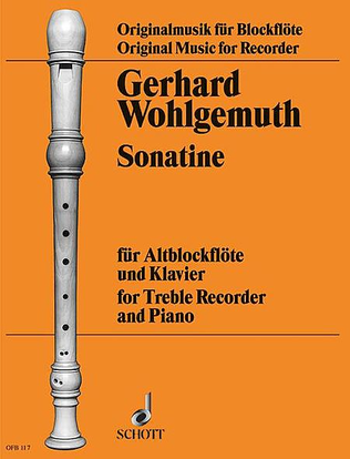 Book cover for Sonatina for Treble Recorder and Piano