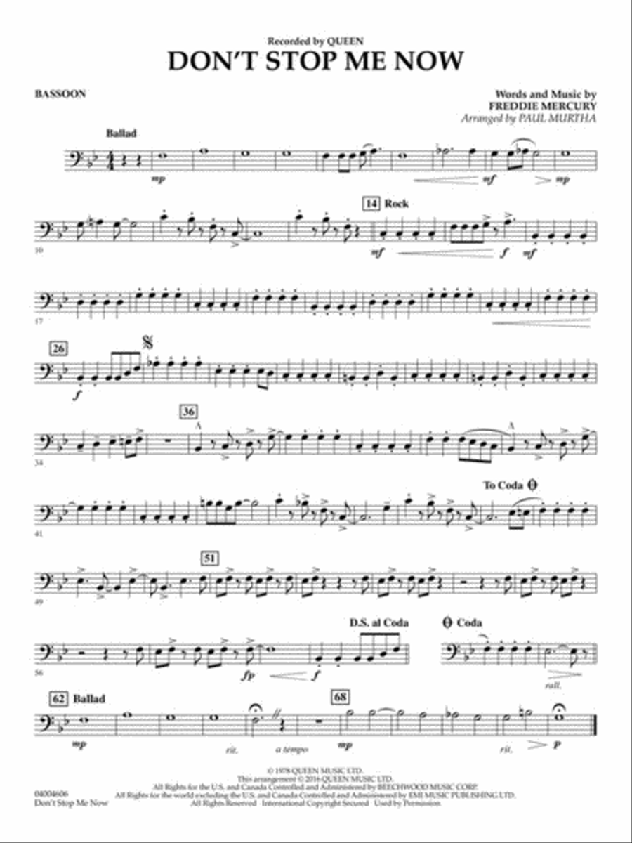 Don't Stop Me Now Concert Band scores gallery preview page 5