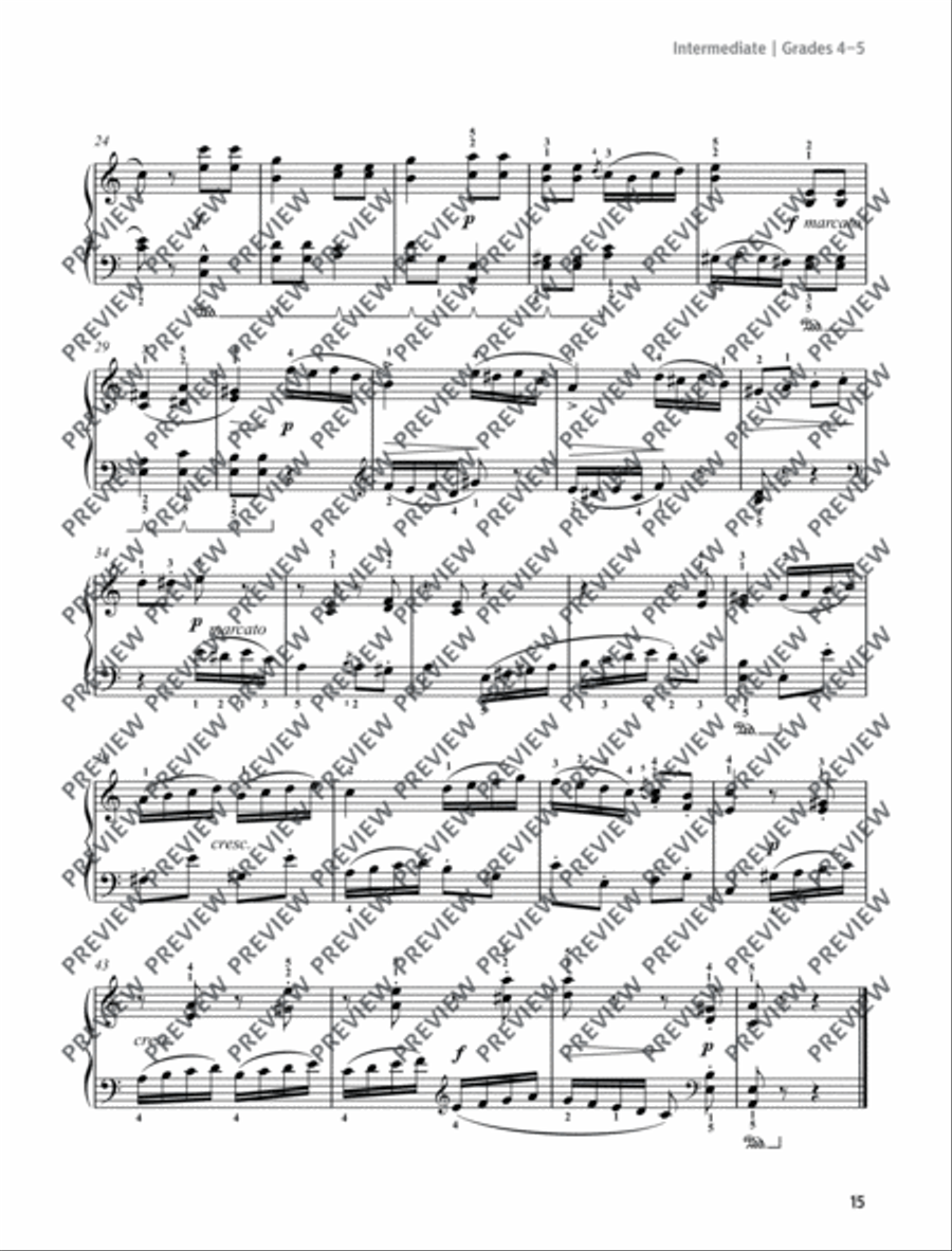 Gavotte Piano Solo scores gallery preview page 3